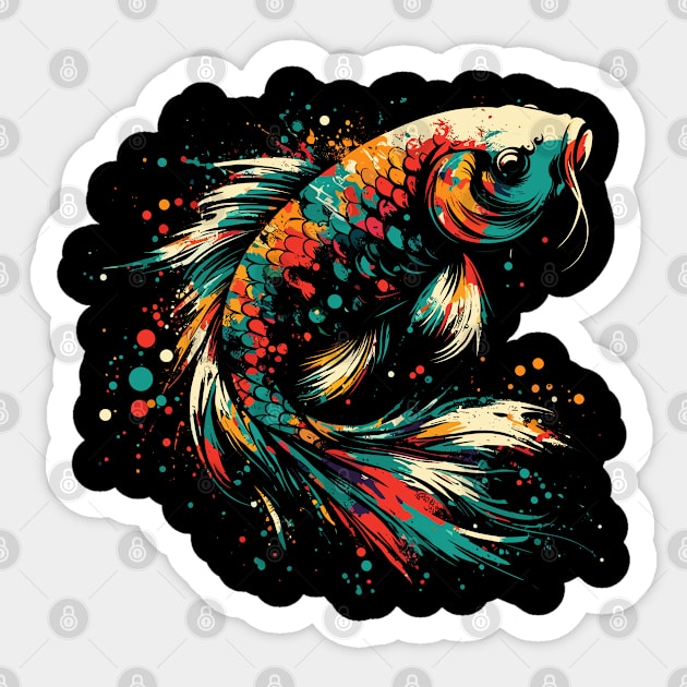 Cool Koi Fish Sticker by Mi Bonita Designs